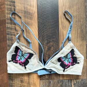 Out From Under Butterfly Embroidered Bralette